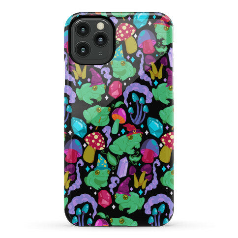 Magical Mushroom Frogs Pattern Phone Case